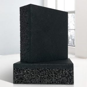 Gạch khối tiêu âm cao su giảm chấn màu đen GH017