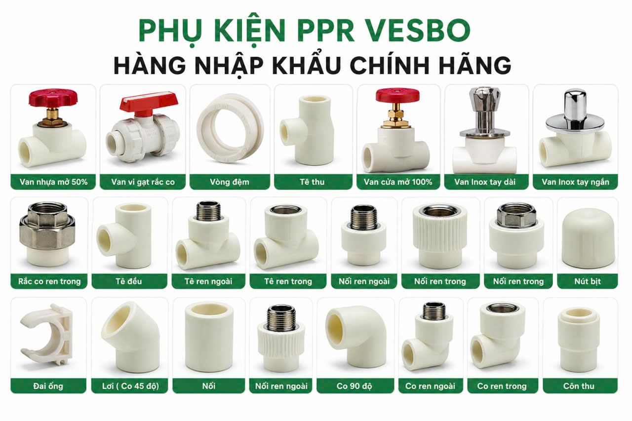 Vật Tư Ngành Nước Chính Hãng: So Sánh Các Thương Hiệu Vesbo, Bình Minh, Tiền Phong, Dekko
