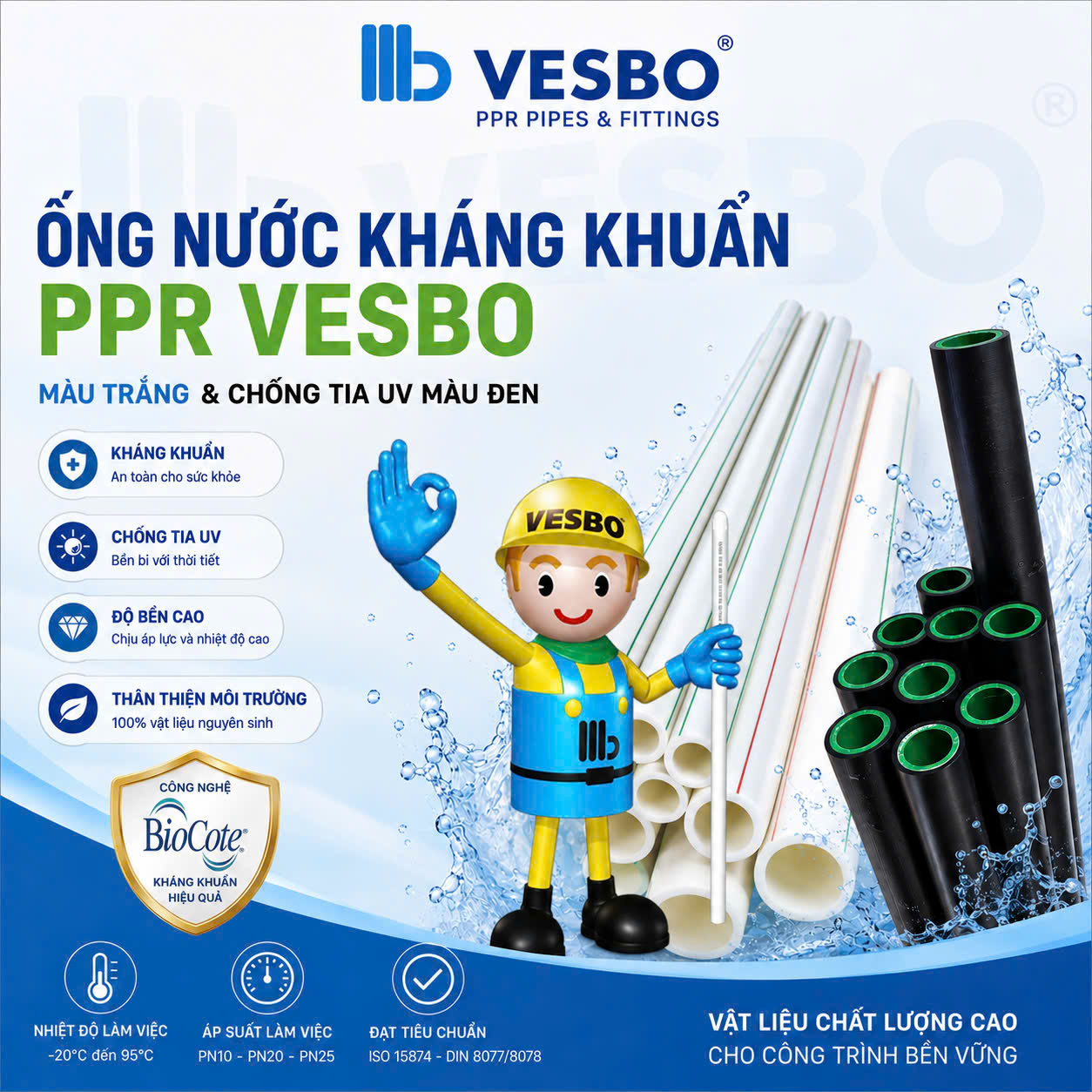 Vật Tư Ngành Nước Chính Hãng: So Sánh Các Thương Hiệu Vesbo, Bình Minh, Tiền Phong, Dekko